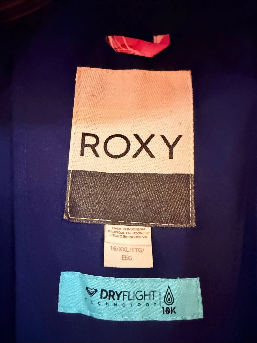 Roxy pink floral hood ski snowboard jacket